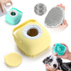 Spazzola da bagno per cani Scrubber Spazzola per massaggio per la pulizia della doccia per la toelettatura degli animali in silicone