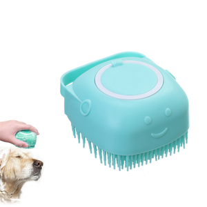 Spazzola da bagno per cani Scrubber Spazzola per massaggio per la pulizia della doccia per la toelettatura degli animali in silicone